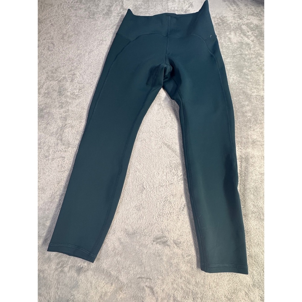 Spyder Active Womens High Waisted Leggings Teal Green Size L Yoga Pants Workout